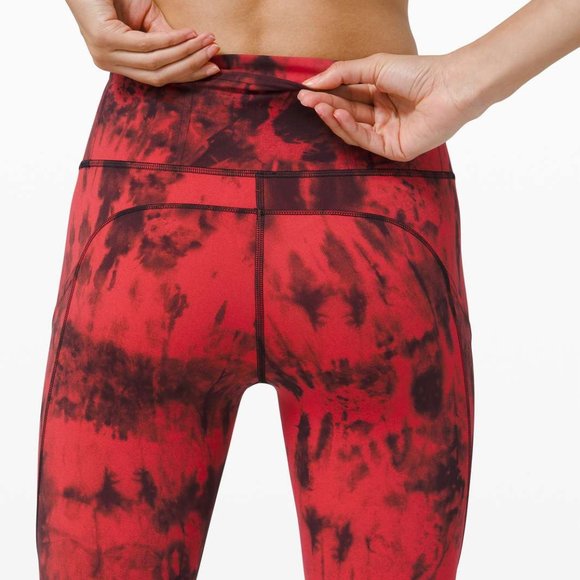 Lululemon Fast and Free Game Day - Red Black Multi (Size 4) - Picture 4 of 13
